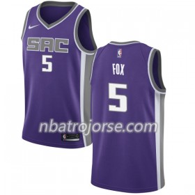 Män Sacramento Kings Tröja DeAaron Fox 5 Nike 2017-18 Lila Swingman